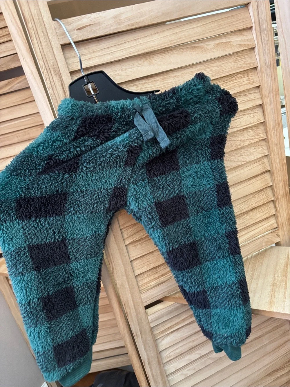 Cozy Plush Check Kids Lounging Jogger Bottoms 24 Months